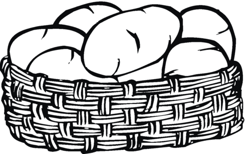 A Basket Of Potato Coloring Page